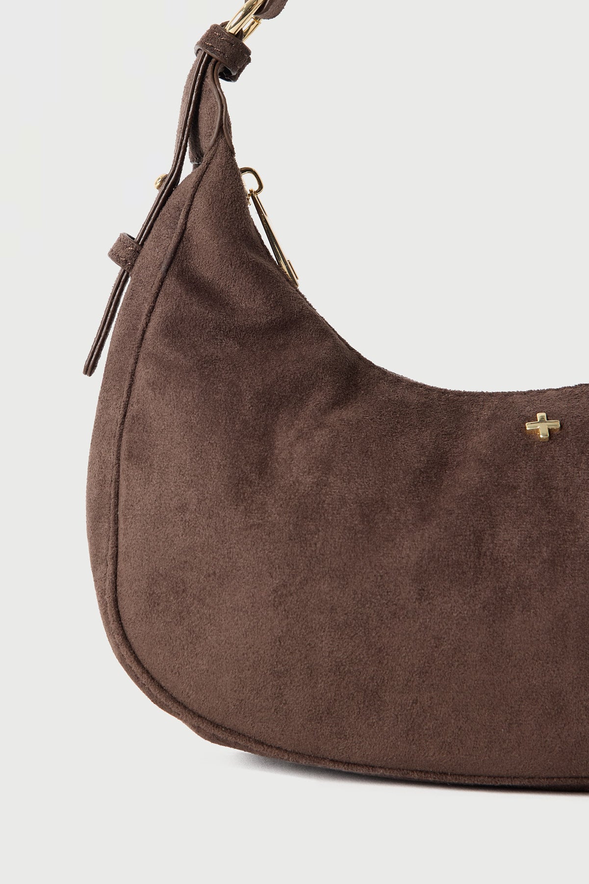 Peta + Jain Mamba Multi Ring Shoulder Bag CHOC SUEDE