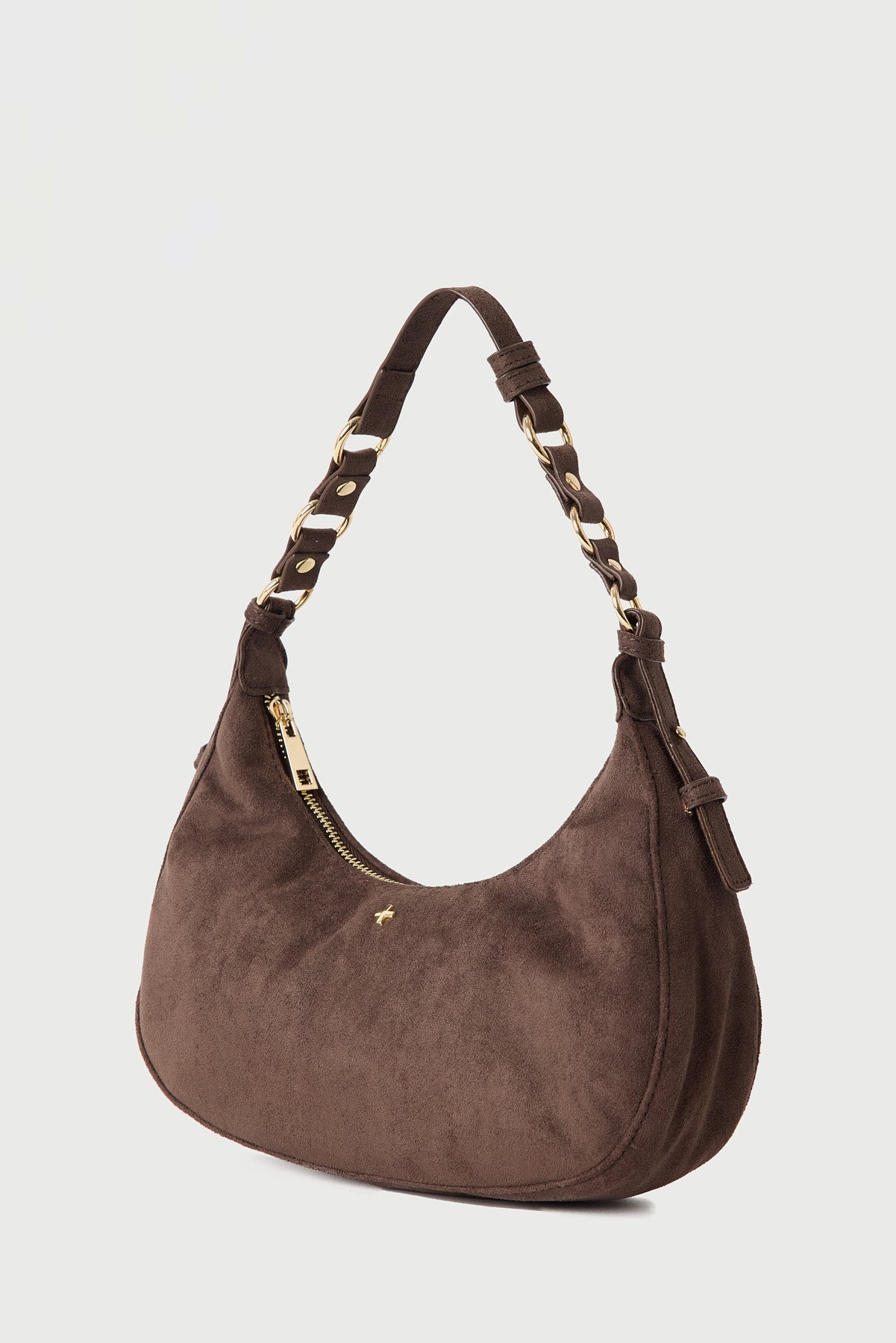 Peta + Jain Mamba Multi Ring Shoulder Bag CHOC SUEDE