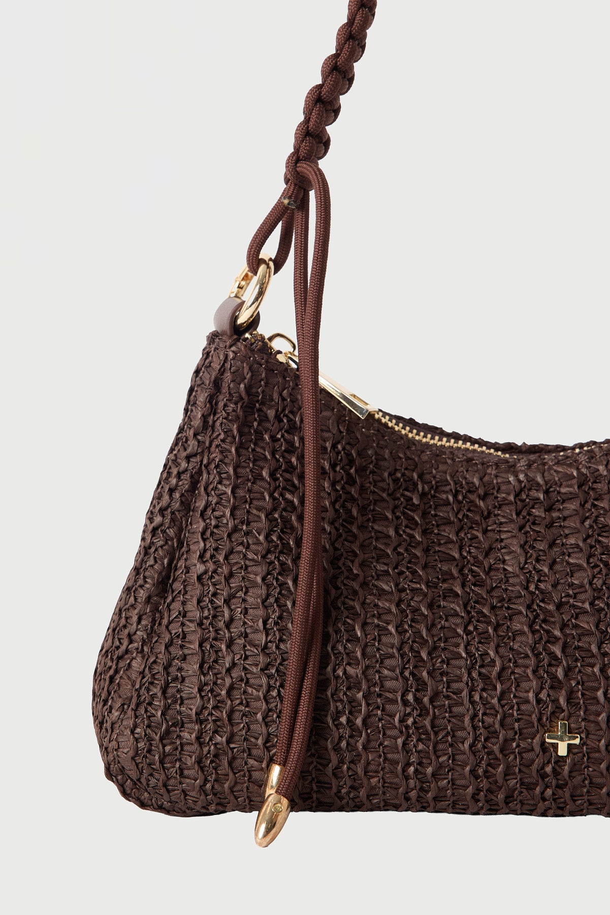 Peta + Jain Tulum Shoulder Bag CHOC RAFFIA