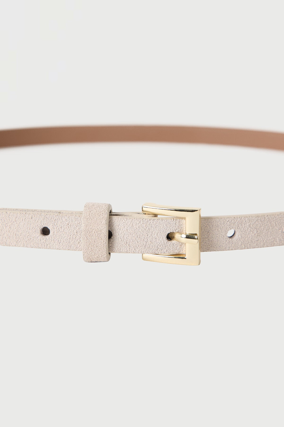Perfect Stranger Esther Genuine Leather Thin Belt Sand