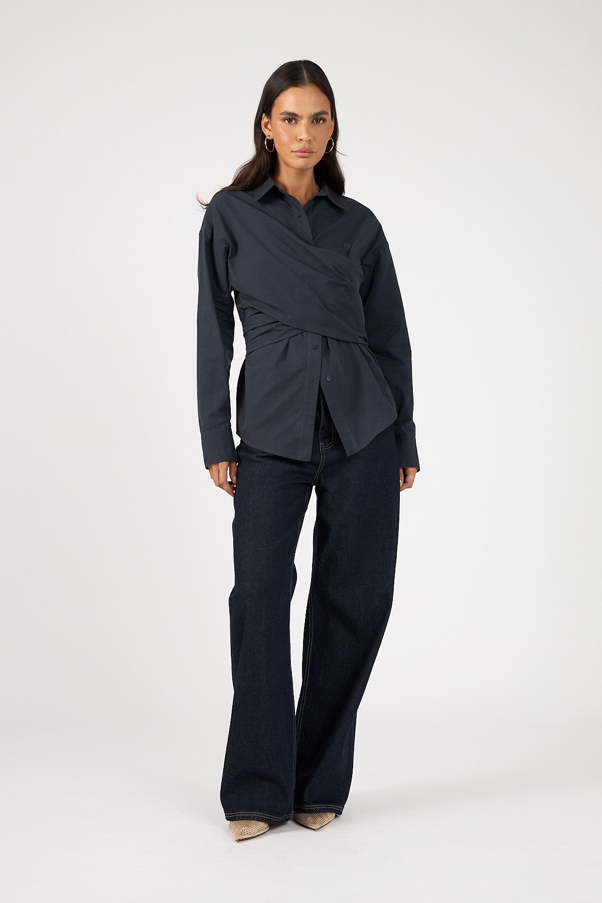 Perfect Stranger Sienna Tie Shirt Ink