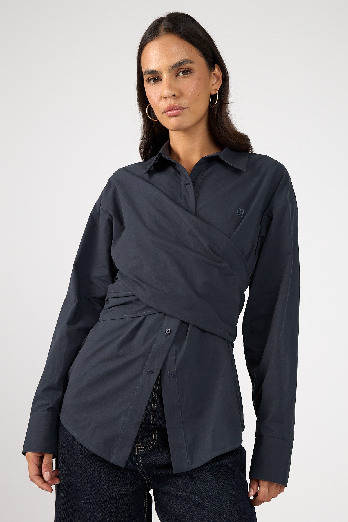 Perfect Stranger Sienna Tie Shirt Ink