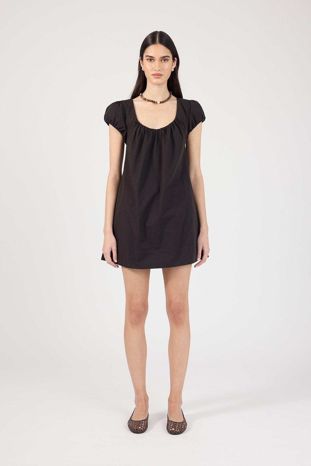 Perfect Stranger Eliana Short Sleeve Mini Dress Black