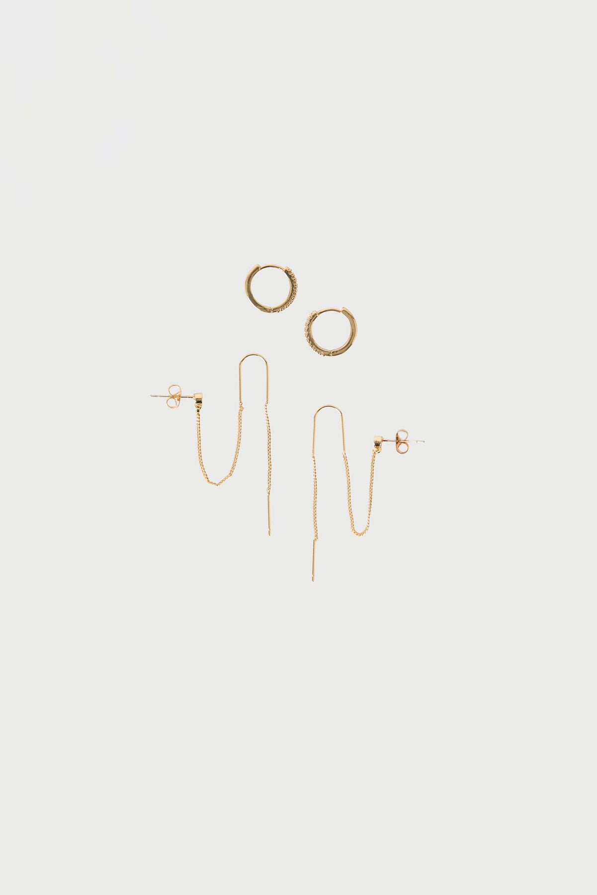 Perfect Stranger Oaklyn Diamante Hoop 2 Pack 18K Gold Plated
