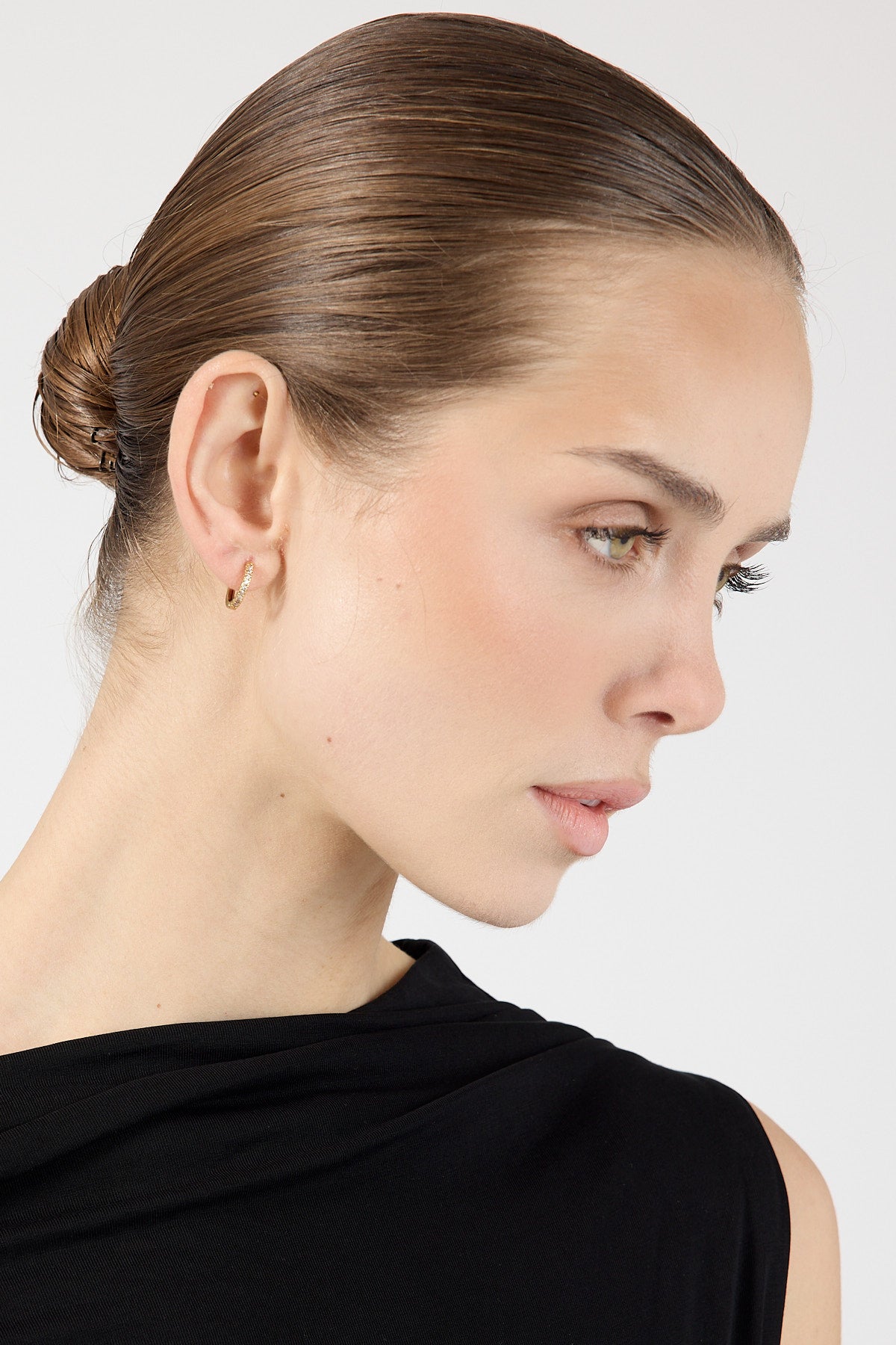 Perfect Stranger Oaklyn Diamante Hoop 2 Pack 18K Gold Plated