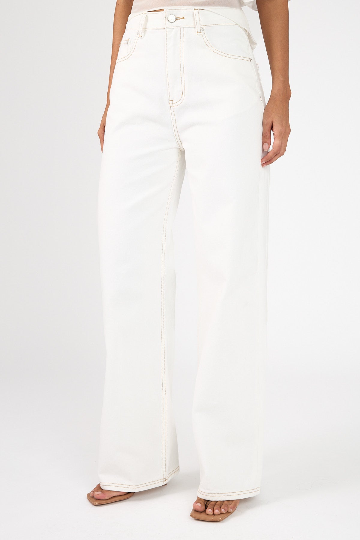 Perfect Stranger High Rise Wide Leg 2.0 Jean White