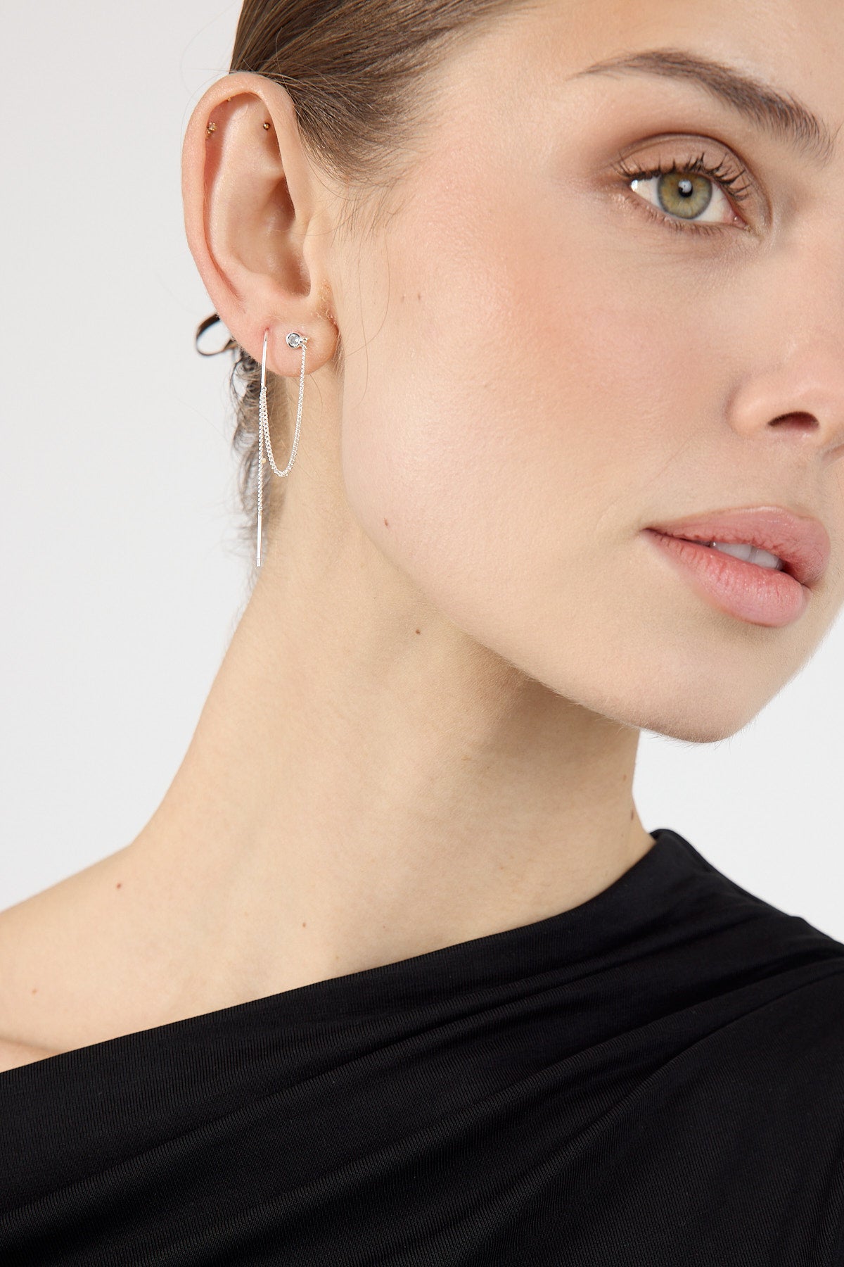 Perfect Stranger Oaklyn Diamante Hoop 2 Pack Silver