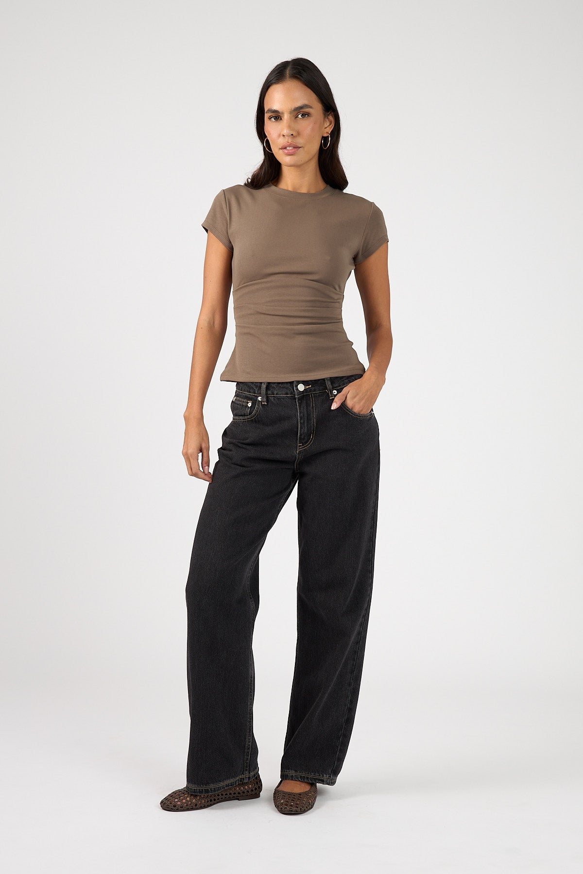 Perfect Stranger Valery Fitted T-Shirt Taupe