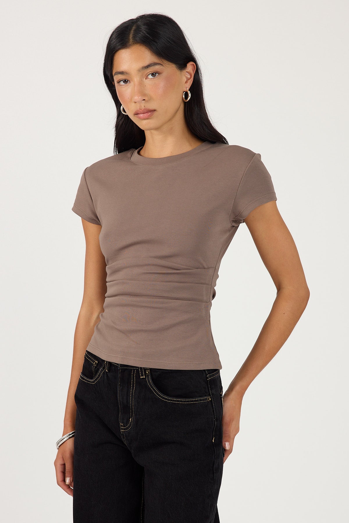 Perfect Stranger Valery Fitted T-Shirt Taupe
