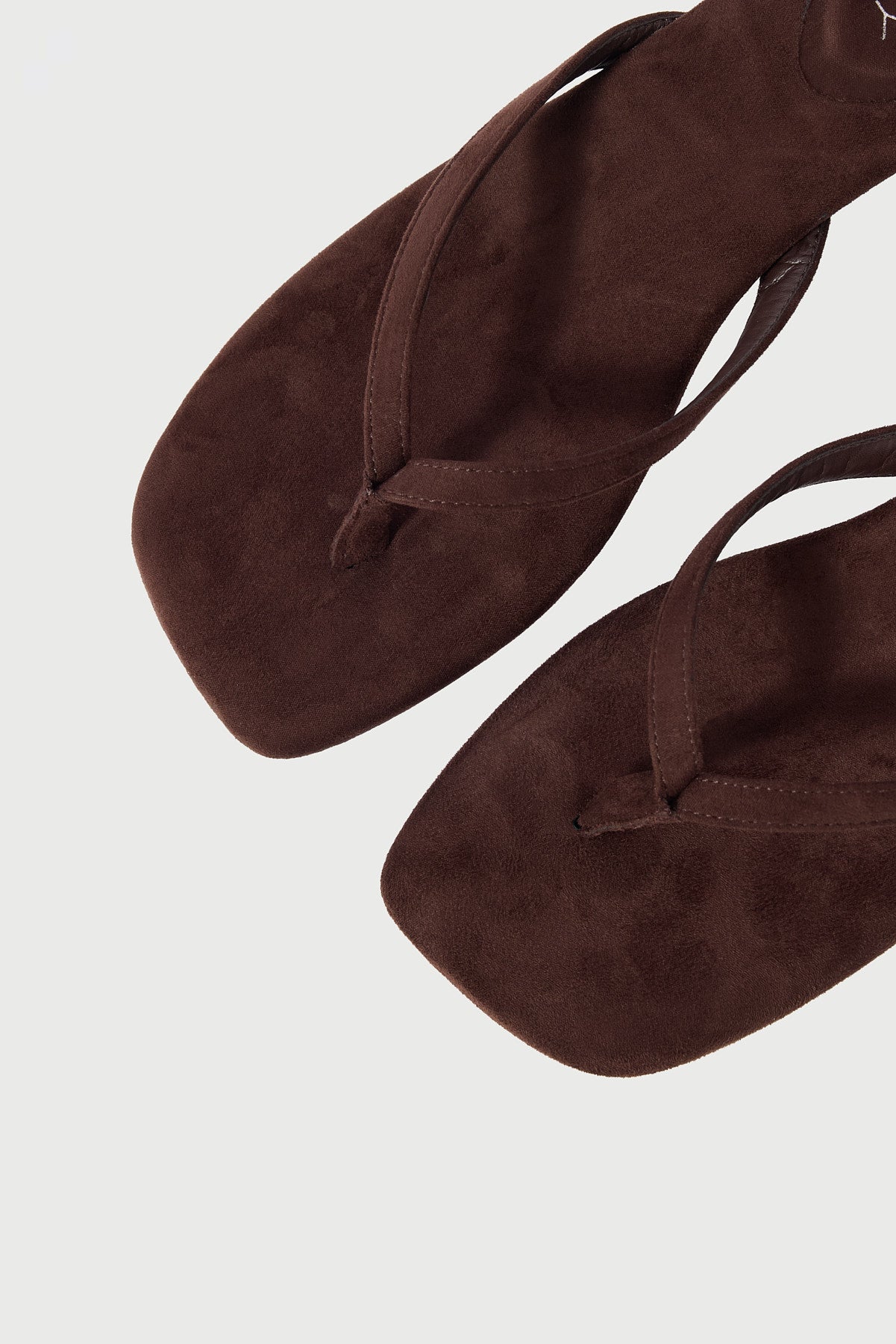 Therapy Heatwave Thong Heel Choc microsuede