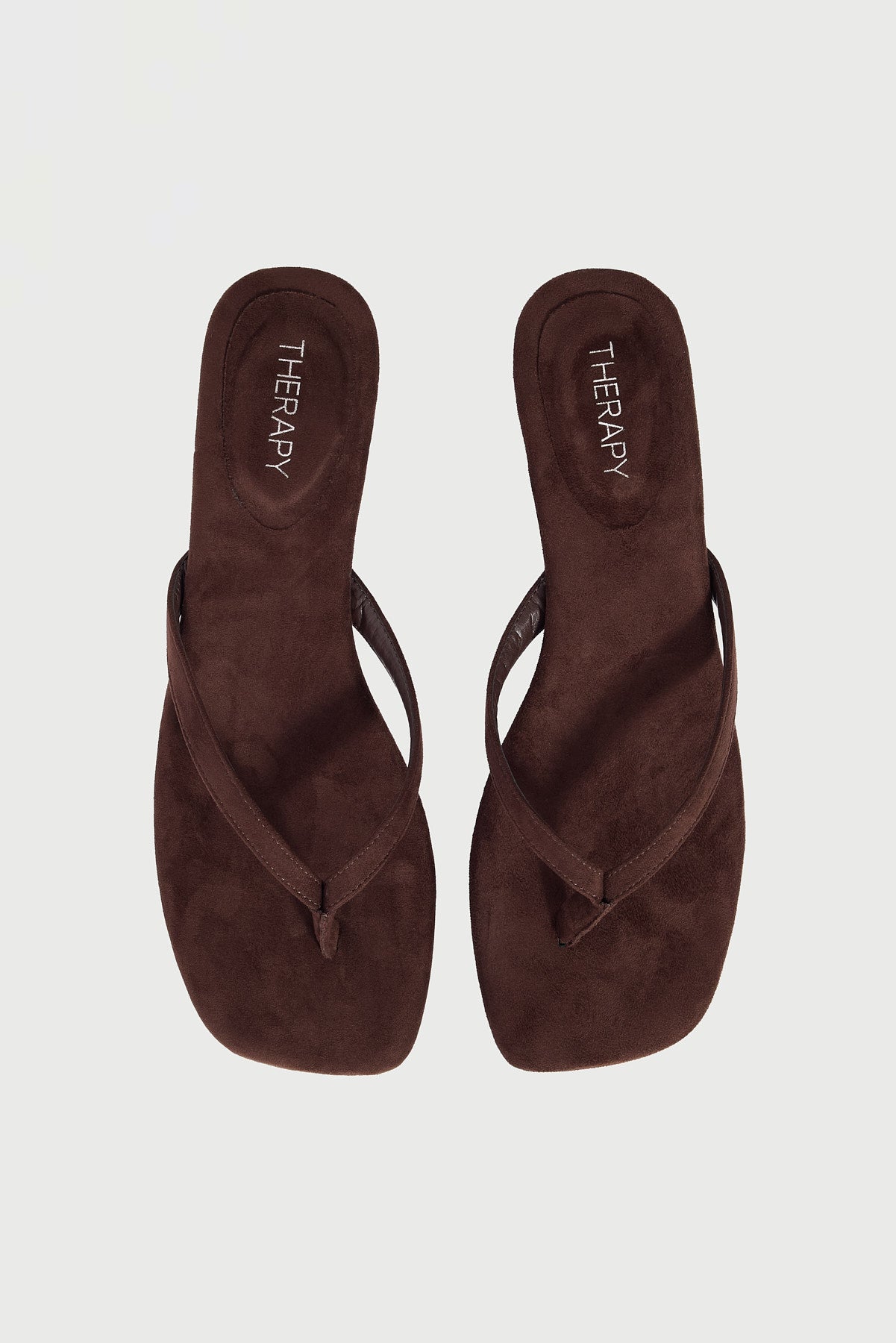 Therapy Heatwave Thong Heel Choc microsuede