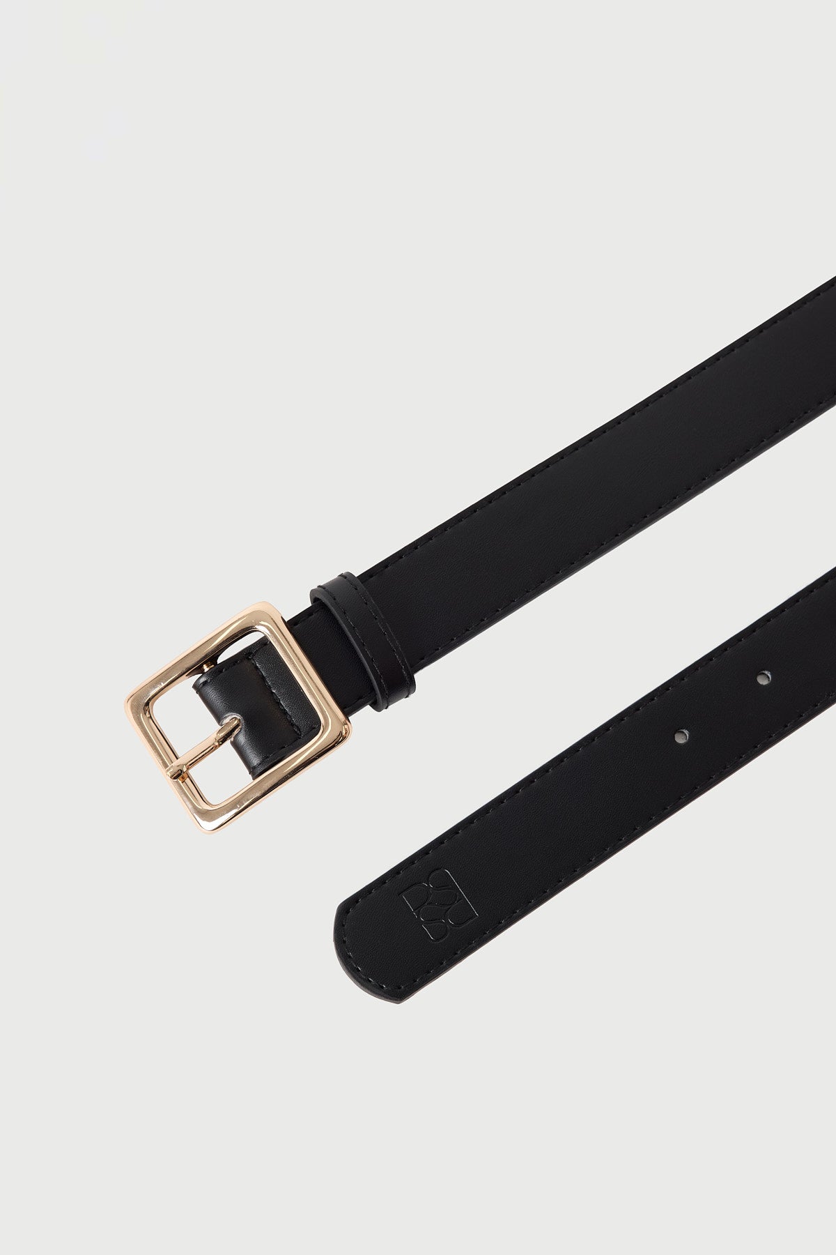Perfect Stranger Raya Square Buckle Belt Black