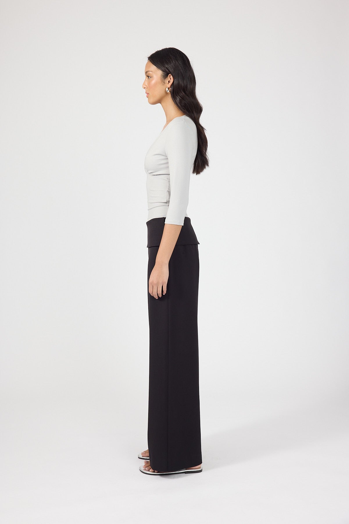 Perfect Stranger Vaila Fold Over Pant Black