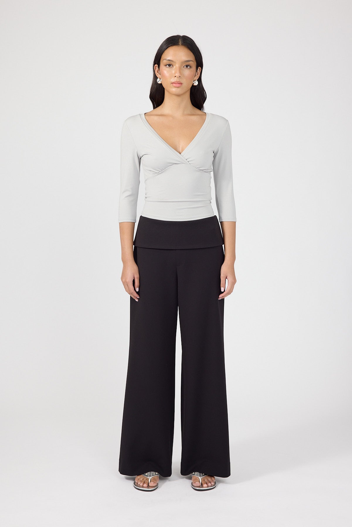Perfect Stranger Vaila Fold Over Pant Black