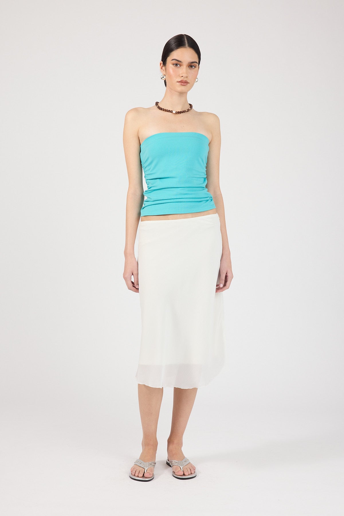 Perfect Stranger Zadie Strapless Tube Top Teal