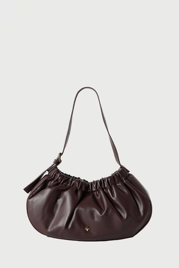 Peta + Jain Wrinkle Shoulder Bag Choc PU