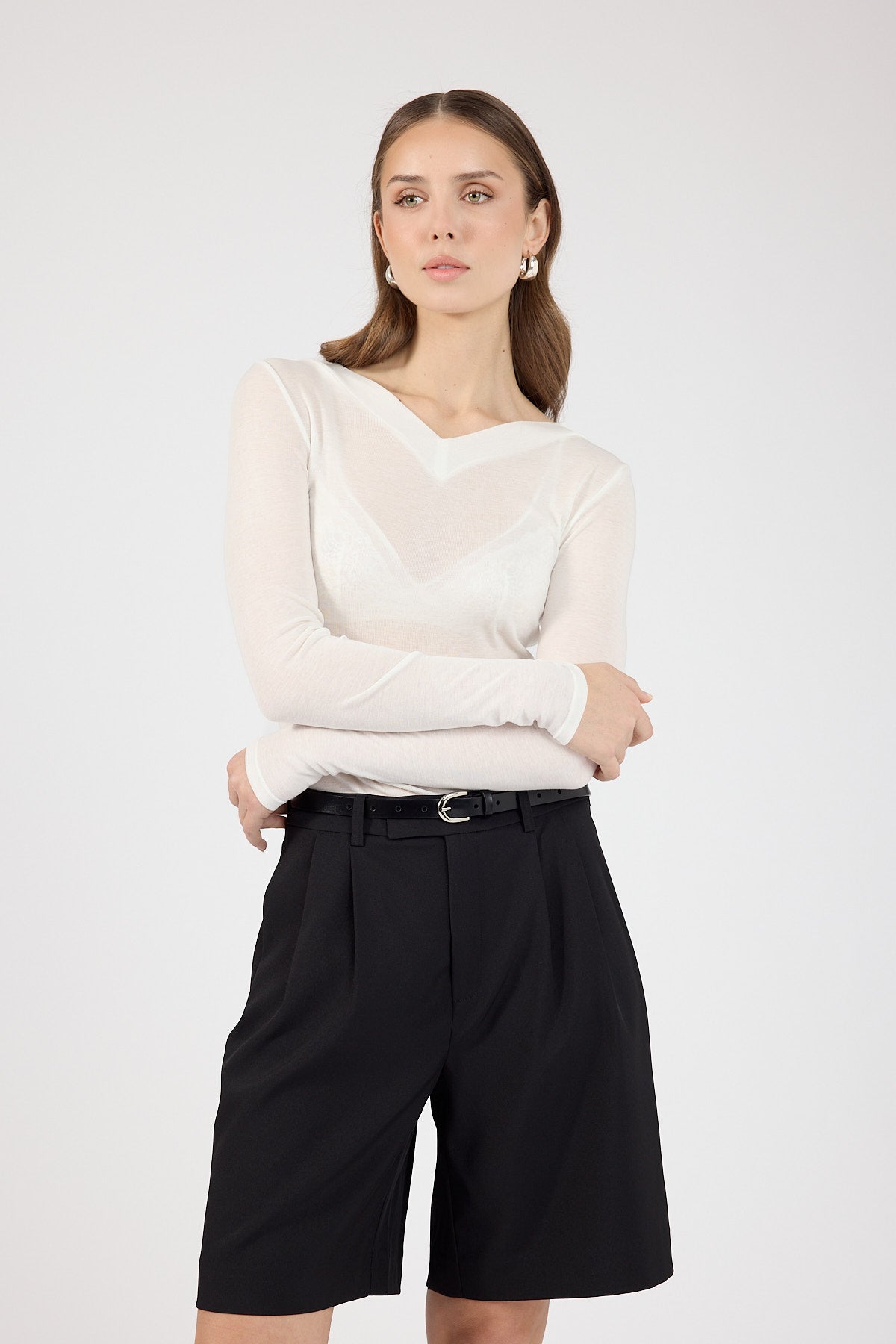 Perfect Stranger Jordi Tailored Longline Short Black