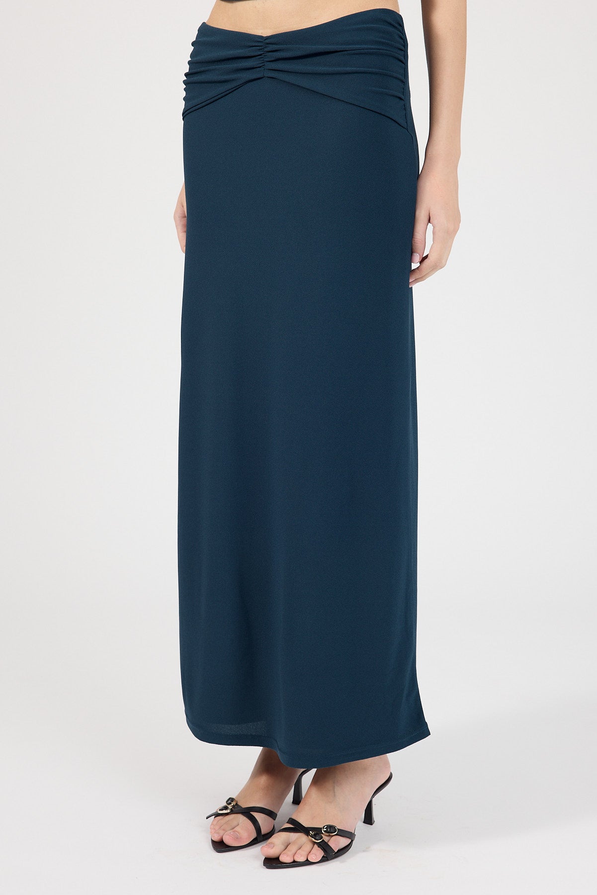 Perfect Stranger Aria Maxi Skirt Petrol Blue