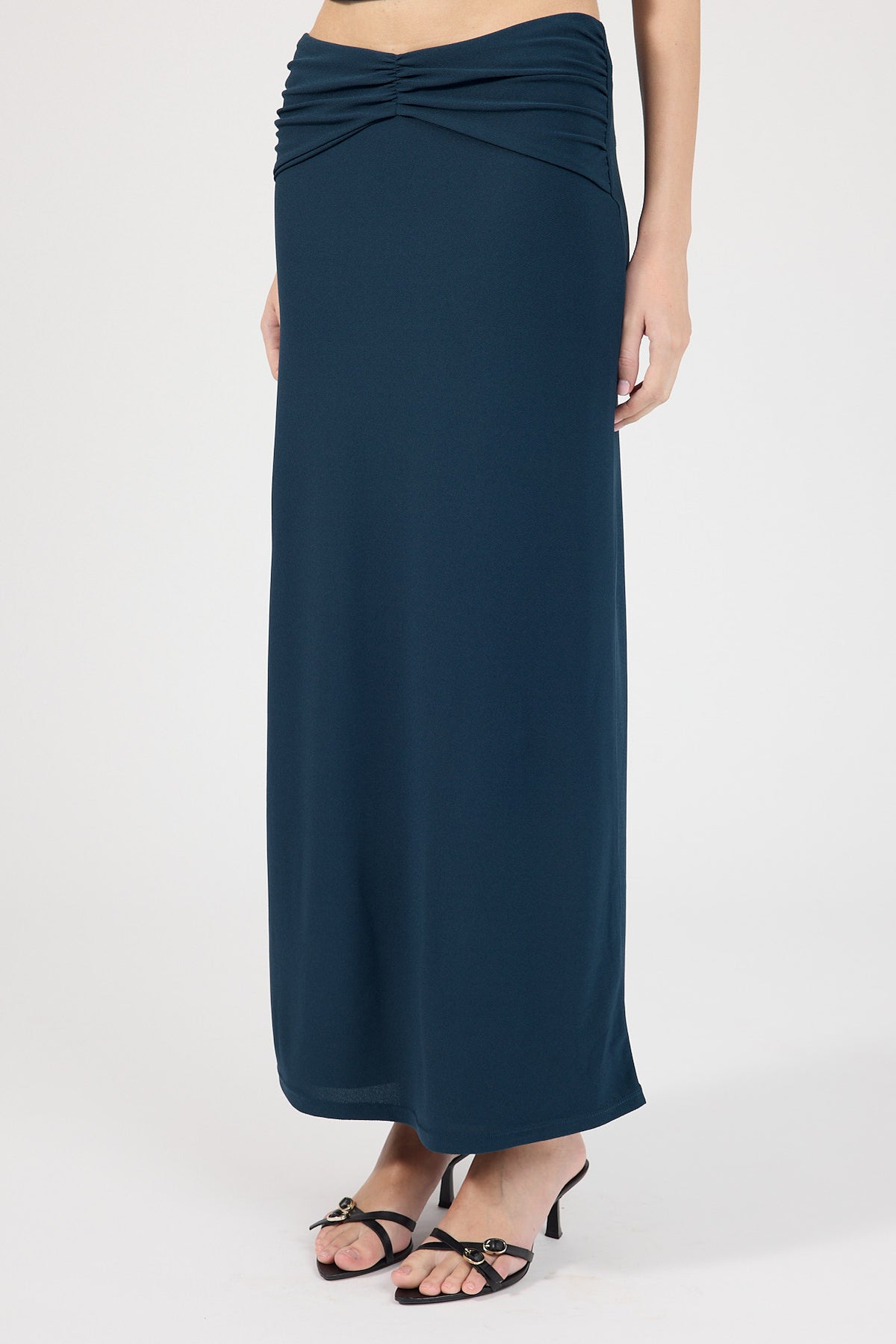 Perfect Stranger Aria Maxi Skirt Petrol Blue