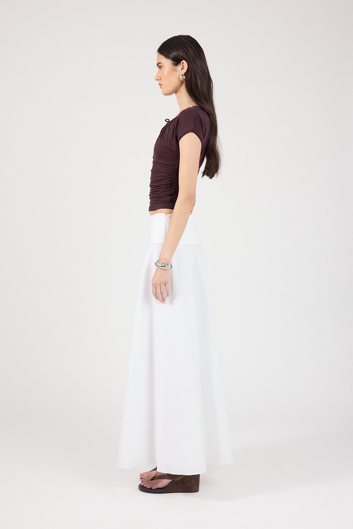 Perfect Stranger Vivienne Maxi Skirt White