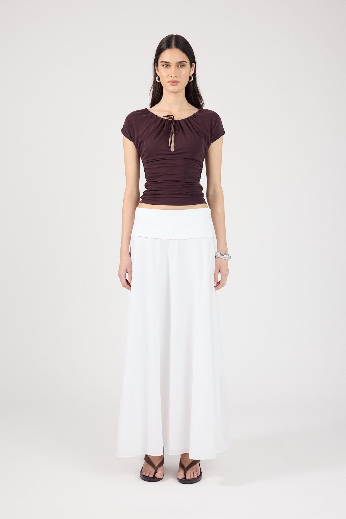 Perfect Stranger Vivienne Maxi Skirt White