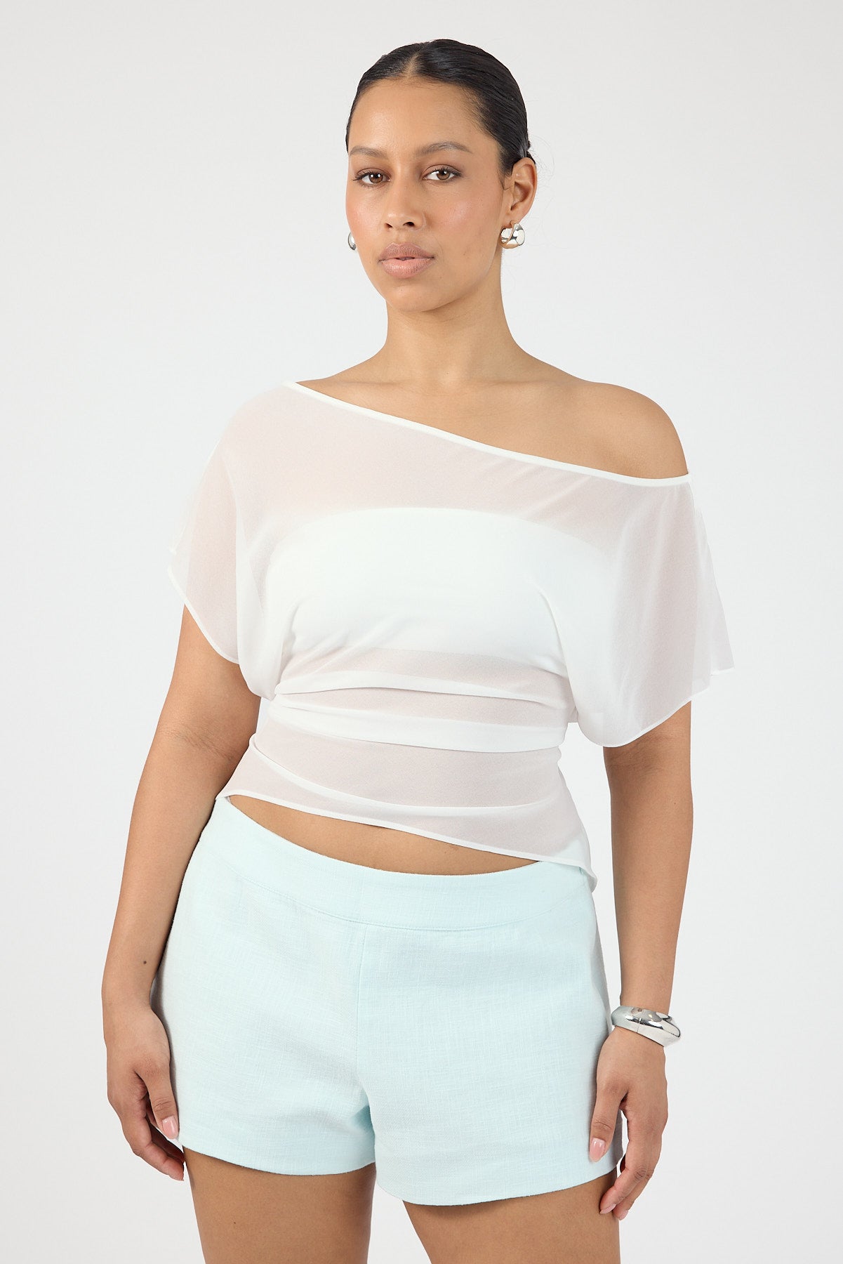 Perfect Stranger Posey Mid Rise Shorts Seafoam