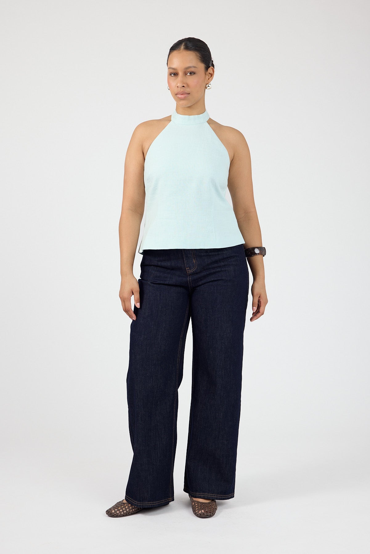 Perfect Stranger Posey Halter Top Seafoam