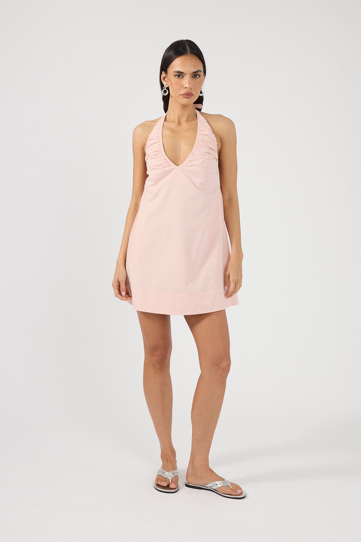 Perfect Stranger Beth Halter Mini Dress Pink