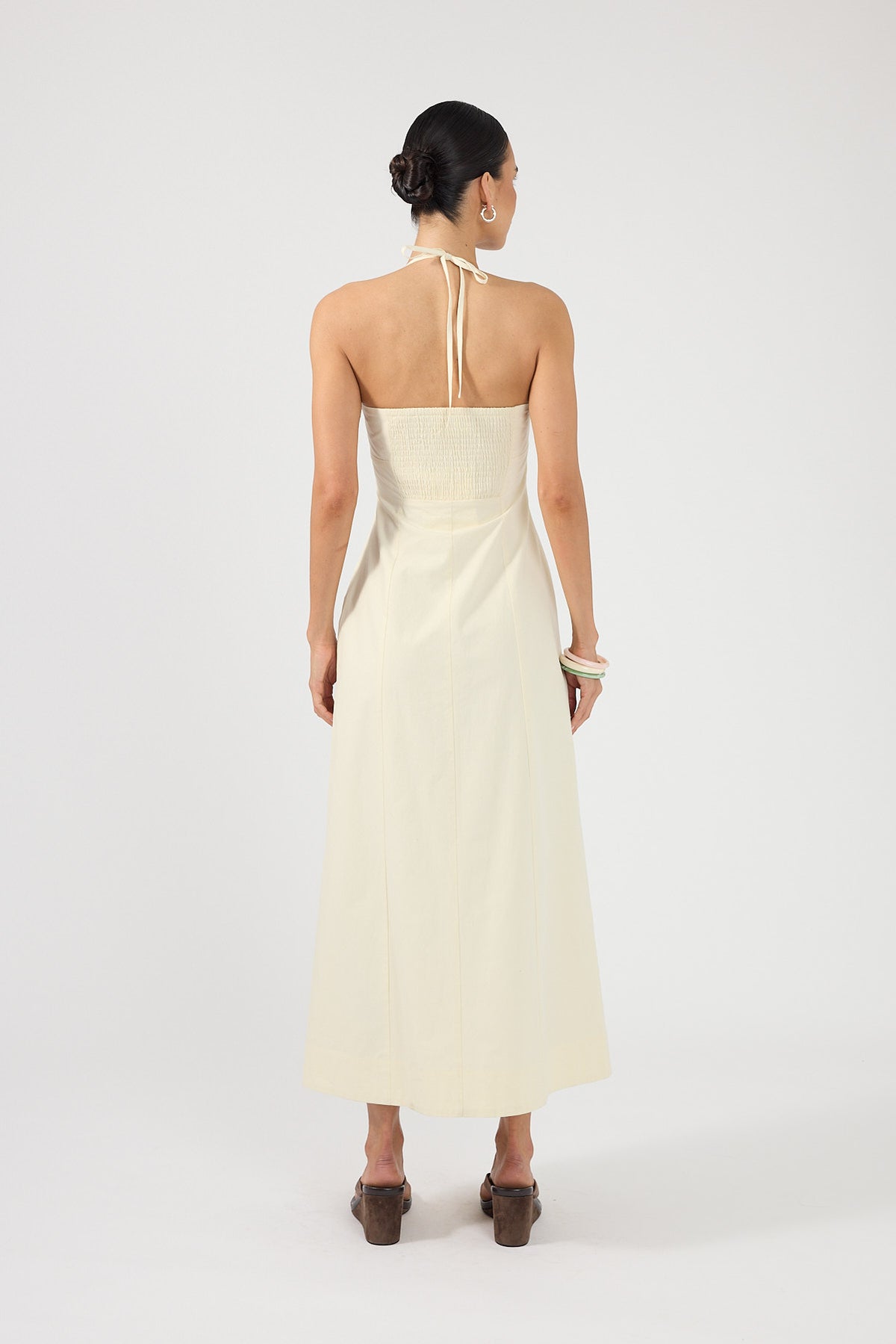 Perfect Stranger Malibu Halter Maxi Dress Yellow