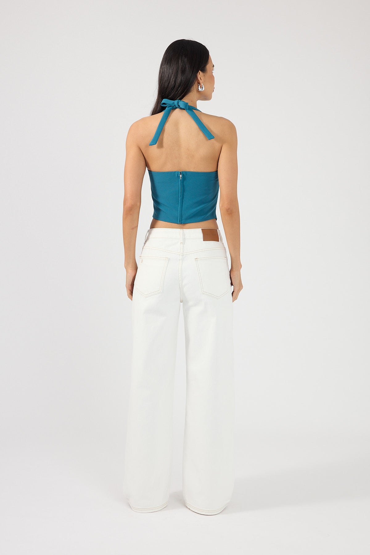 Perfect Stranger Kai Halter Corset Top Aqua