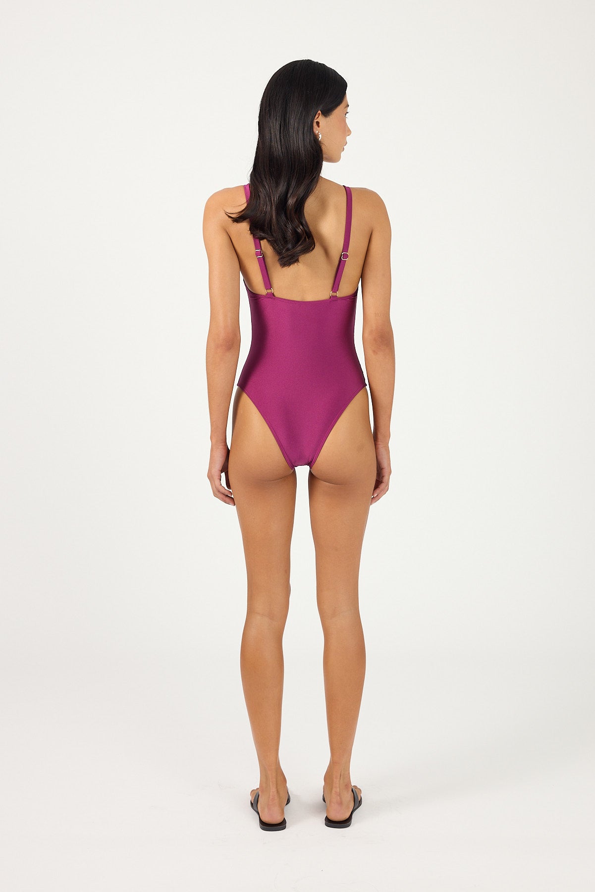 Perfect Stranger Taleena Plunge One Piece Burgundy