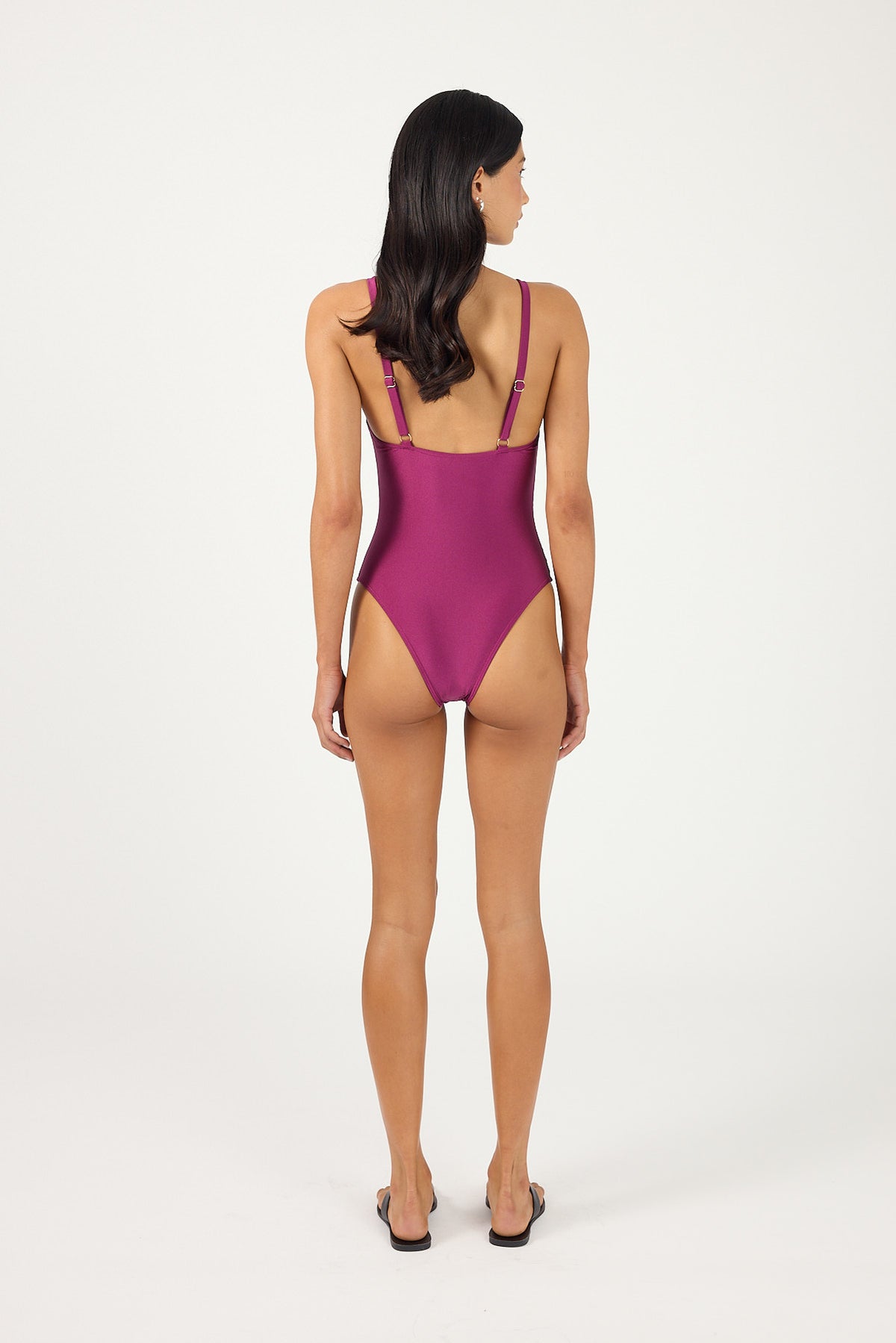 Perfect Stranger Taleena Plunge One Piece Magenta