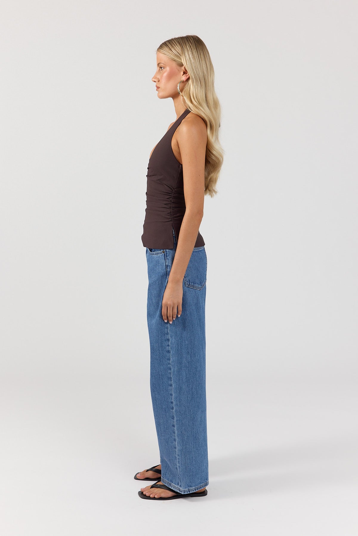 Perfect Stranger Myka Halter Top Dark Brown