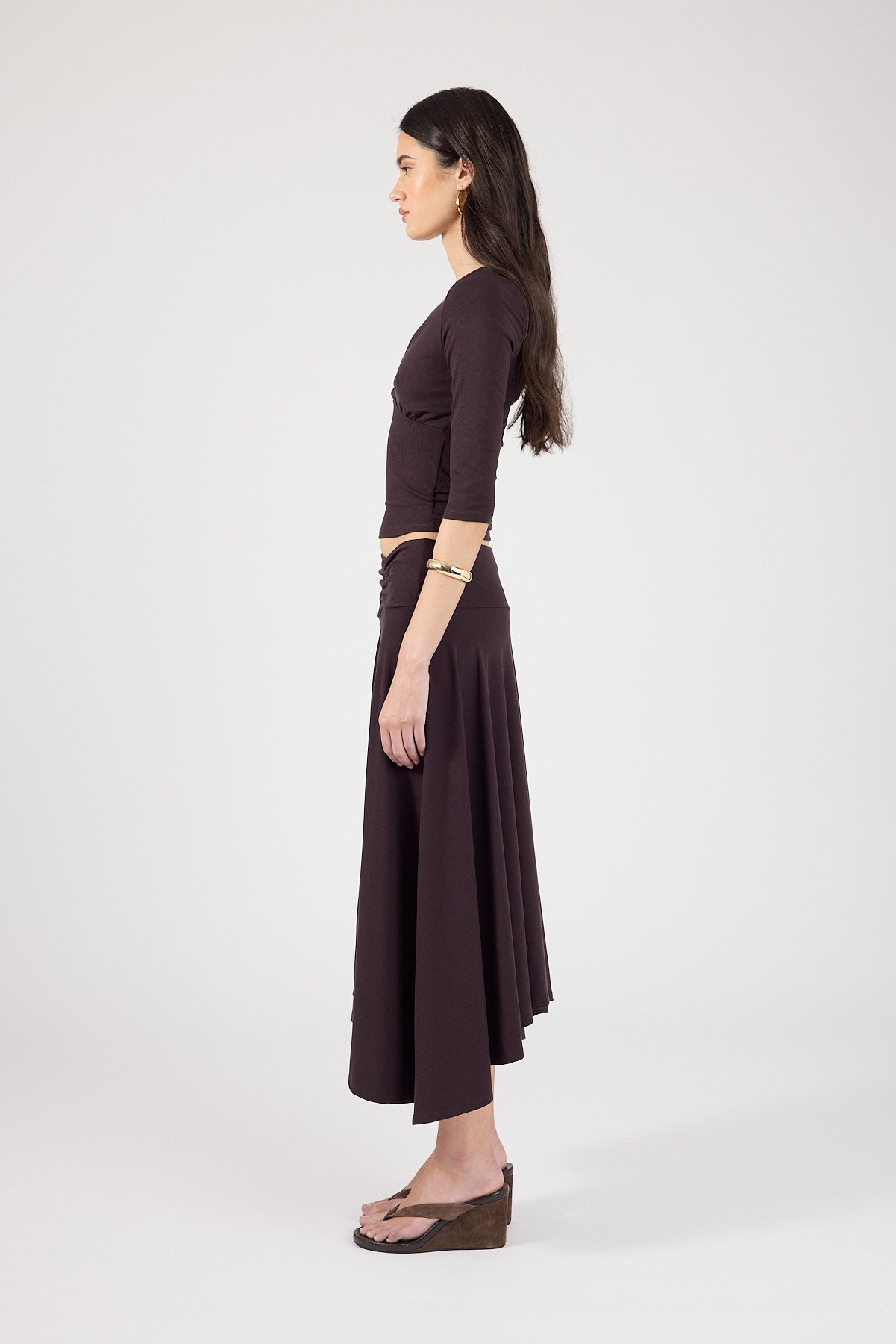 Perfect Stranger Mara Midi Skirt DARK PLUM