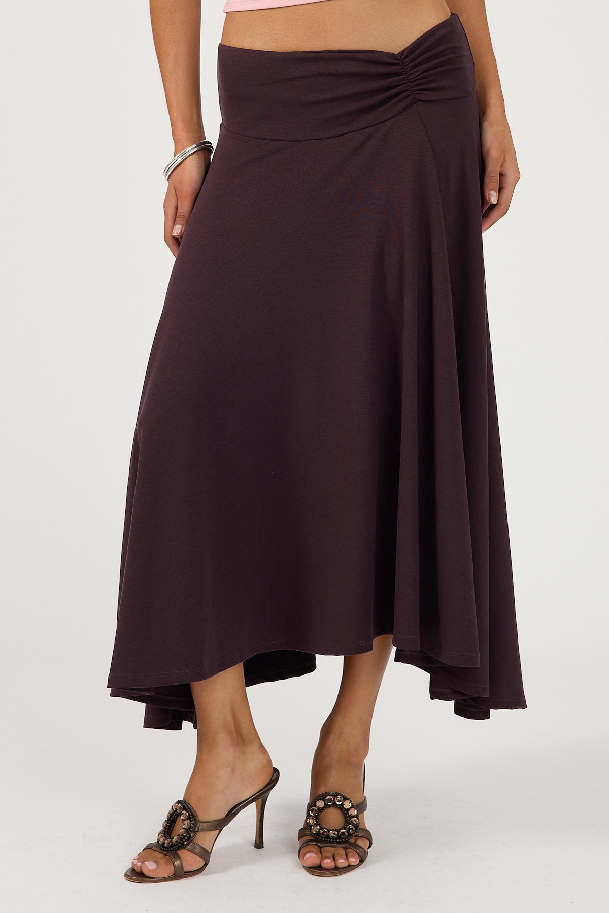 Perfect Stranger Mara Midi Skirt Dark Plum
