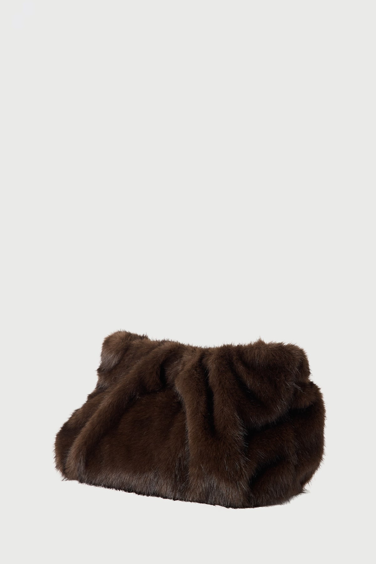 Perfect Stranger Sawyer Faux Fur Clutch Bag Brown