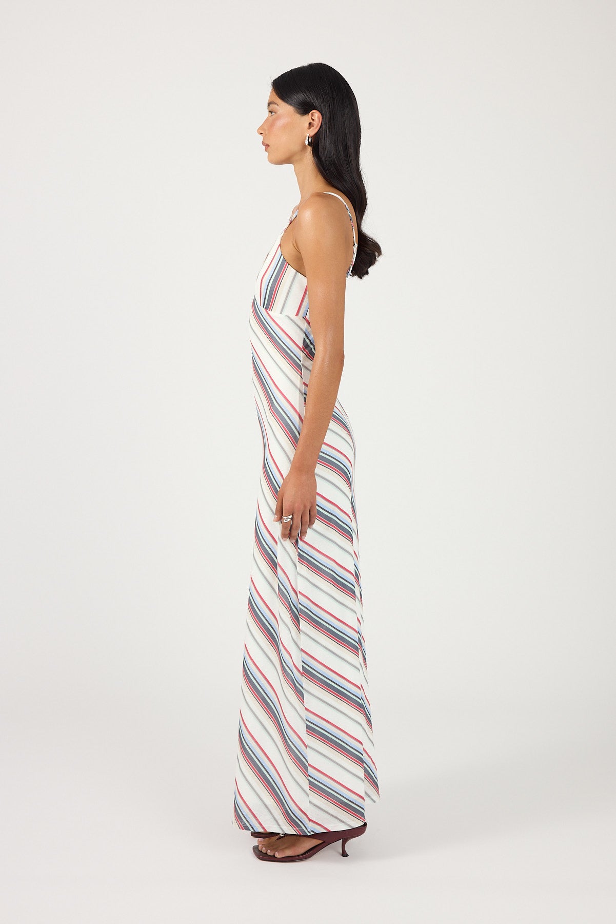 Perfect Stranger Cassie Stripe Maxi Dress Multi Stripe