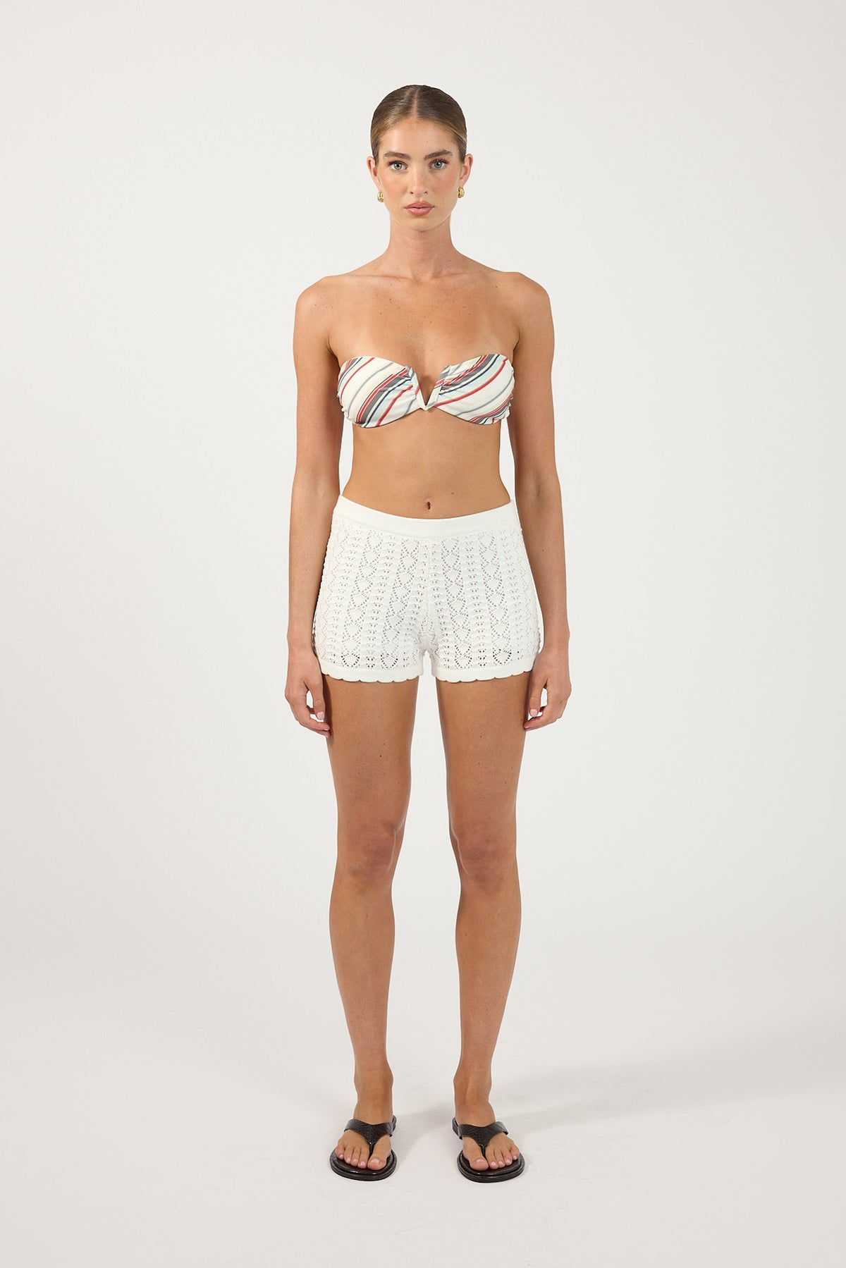 Perfect Stranger Cassie Strapless Bikini Top Multi Stripe