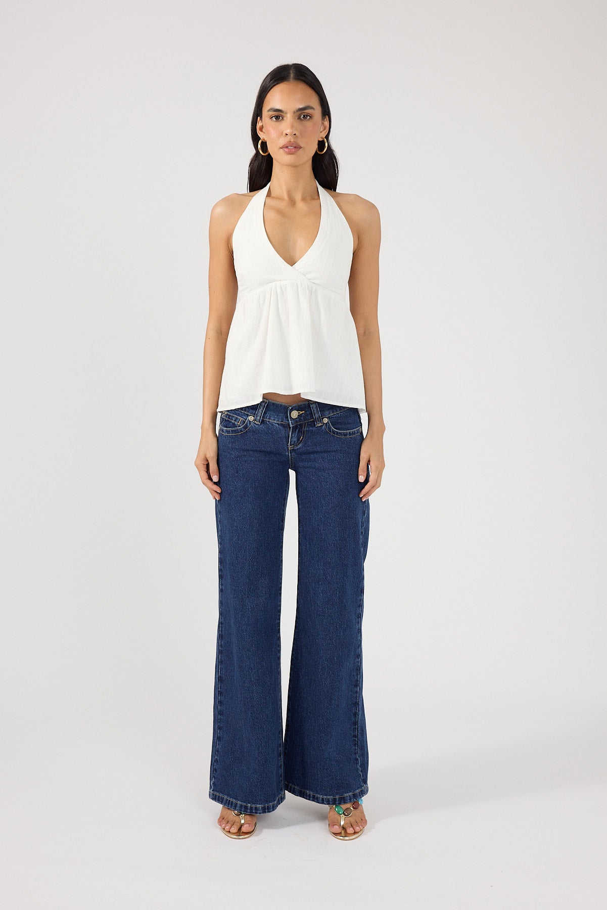 Perfect Stranger Elowen Halter Top White