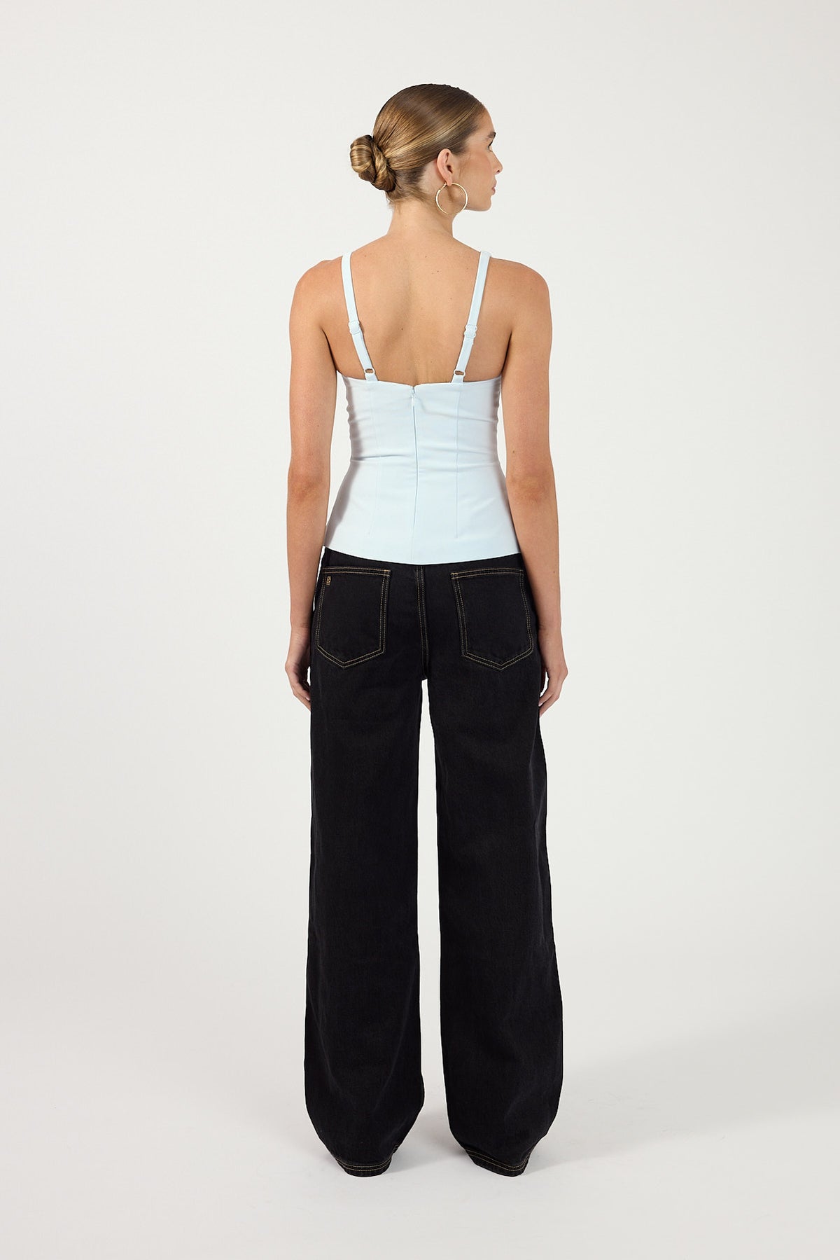 Perfect Stranger Alba Structured Top Light Blue