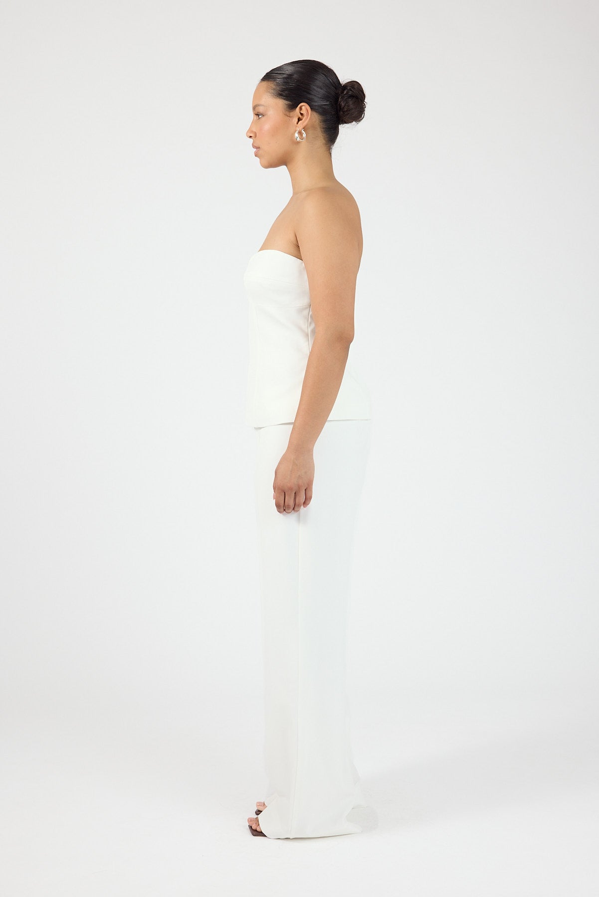 Perfect Stranger Tala Strapless Suiting Top White
