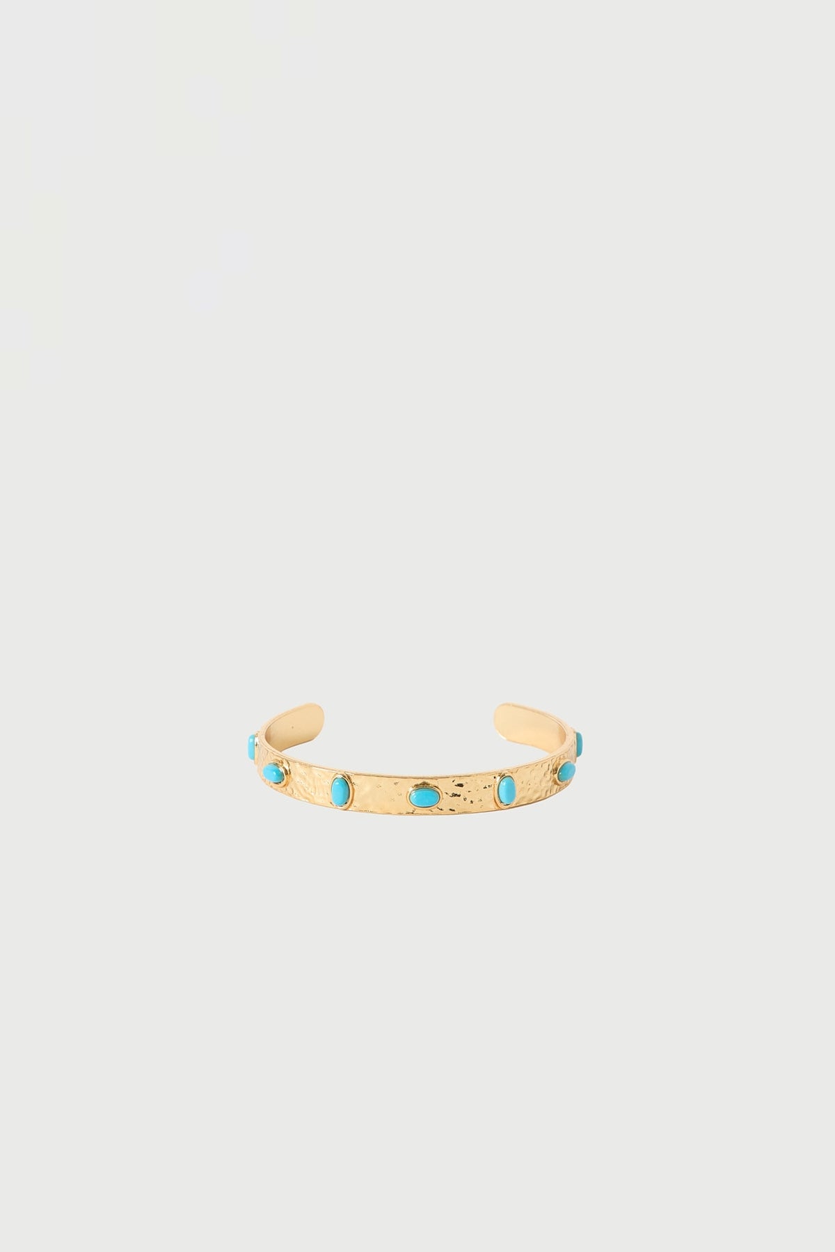 Perfect Stranger Clover Turquoise Stone Bracelet Gold