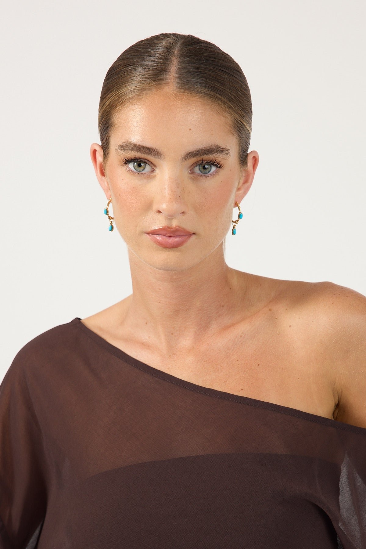 Perfect Stranger Clover Hoop Earrings 18K Gold Plated