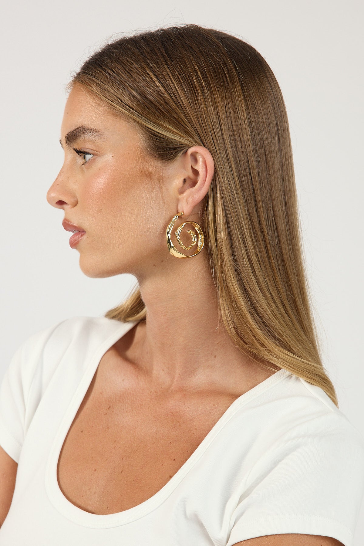 Perfect Stranger Selah Spiral Earrings 18K Gold Plated