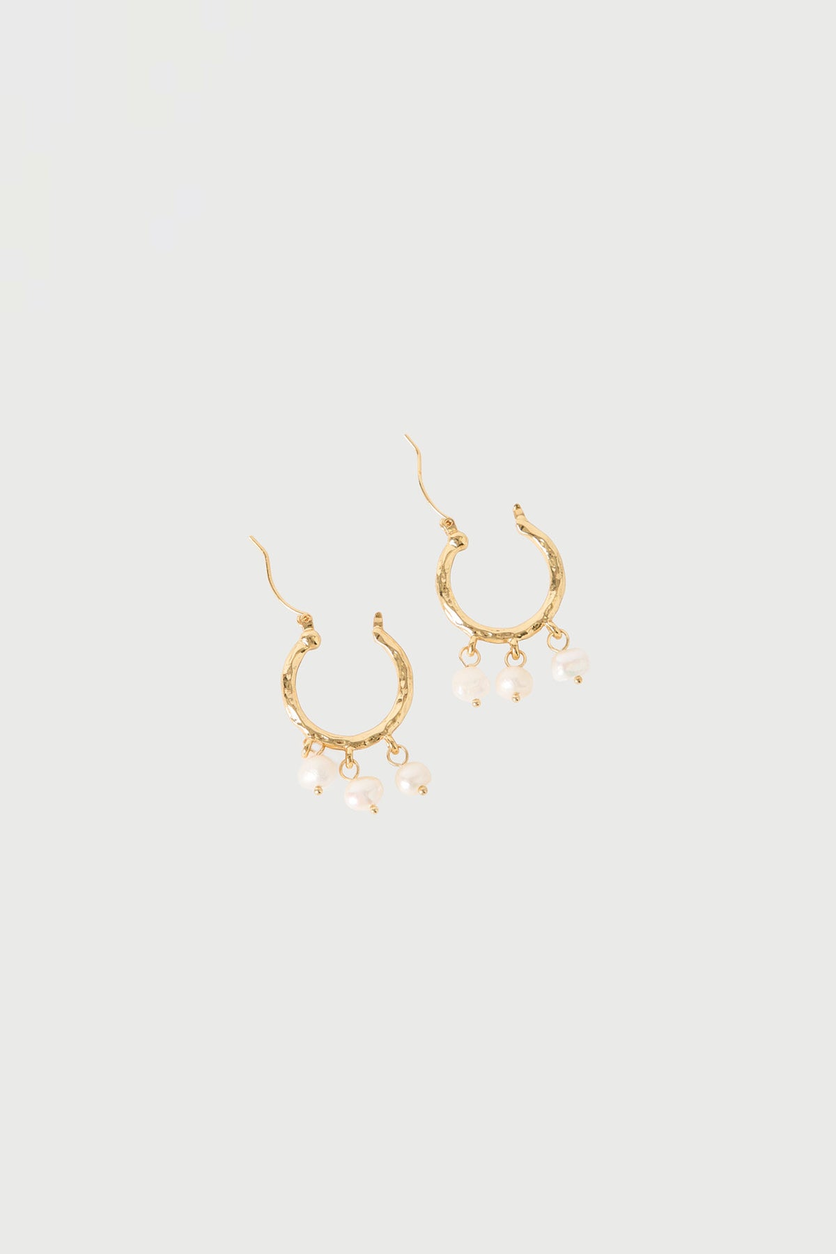 Perfect Stranger Ottilie Freshwater Pearl Hoop Earrings 18K Gold Plated