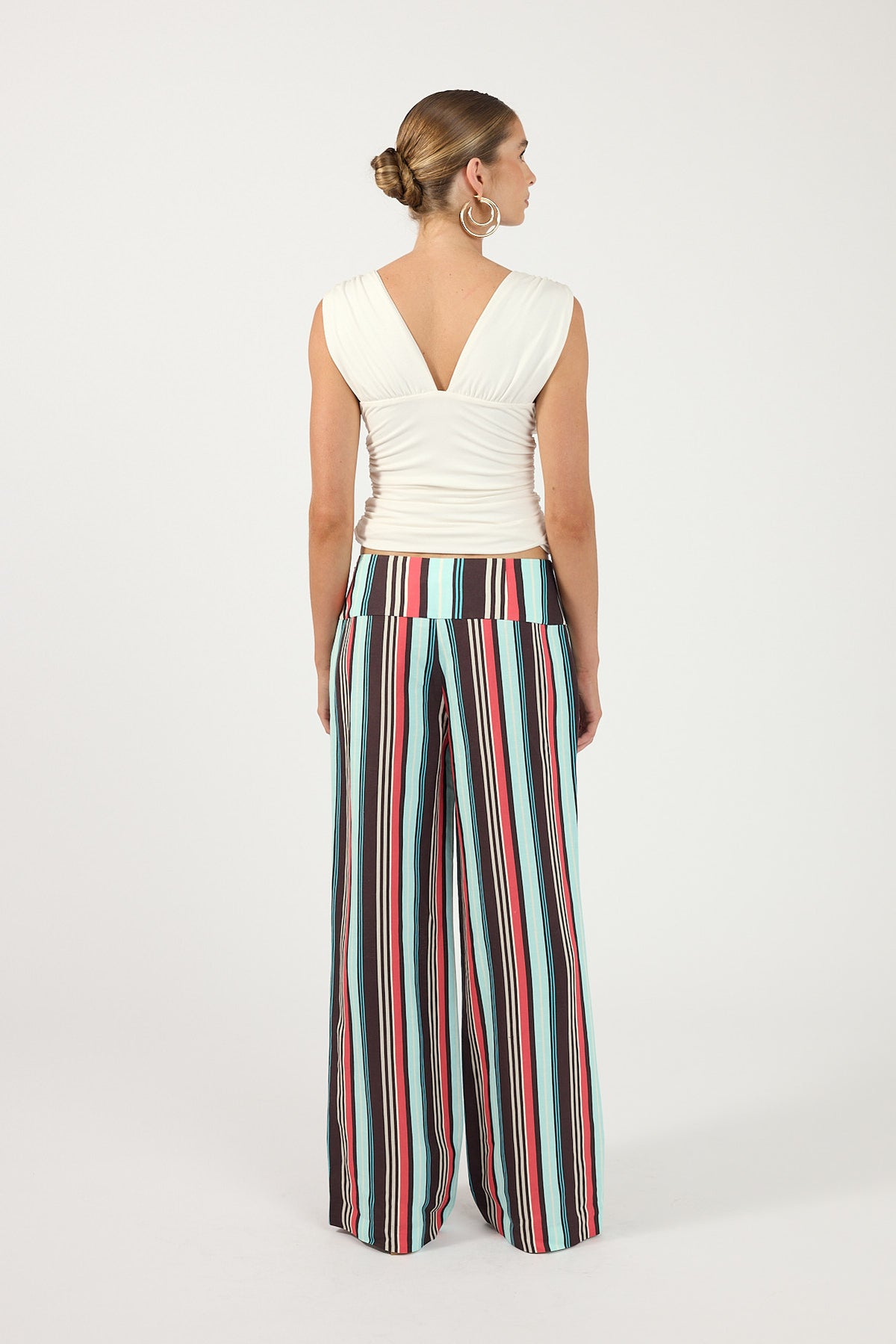 Perfect Stranger Ciaran Low Rise Striped Pant Multi Stripe