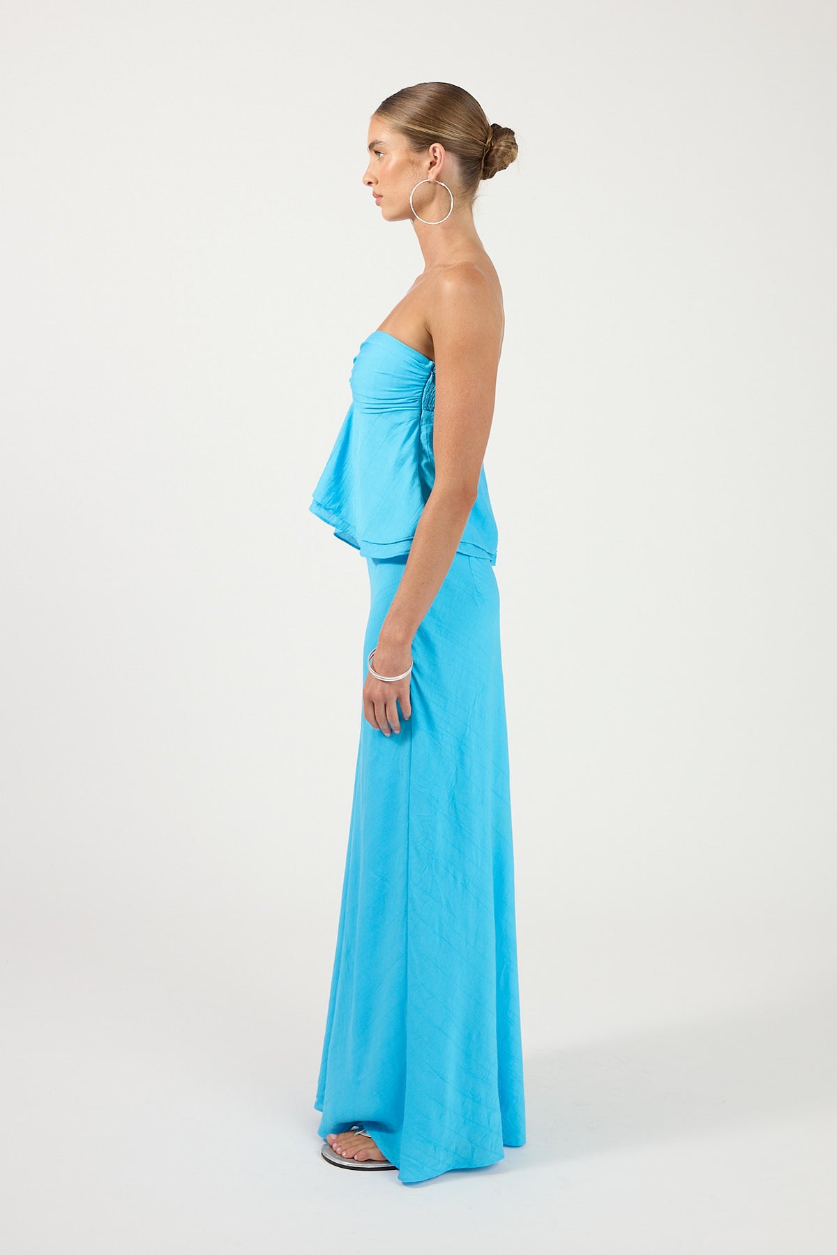Perfect Stranger Aspen Strapless Top Blue