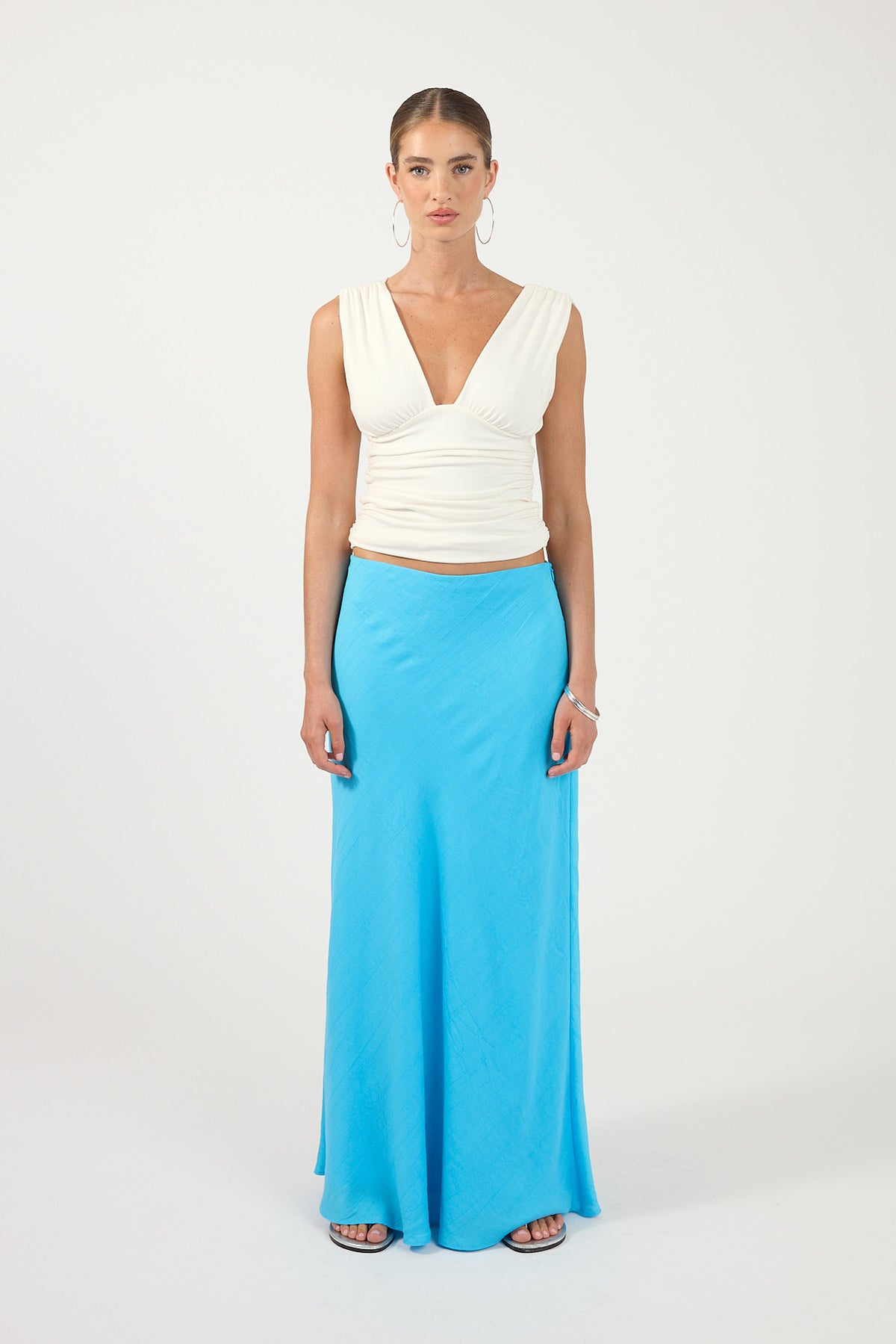 Perfect Stranger Aspen Maxi Skirt Blue
