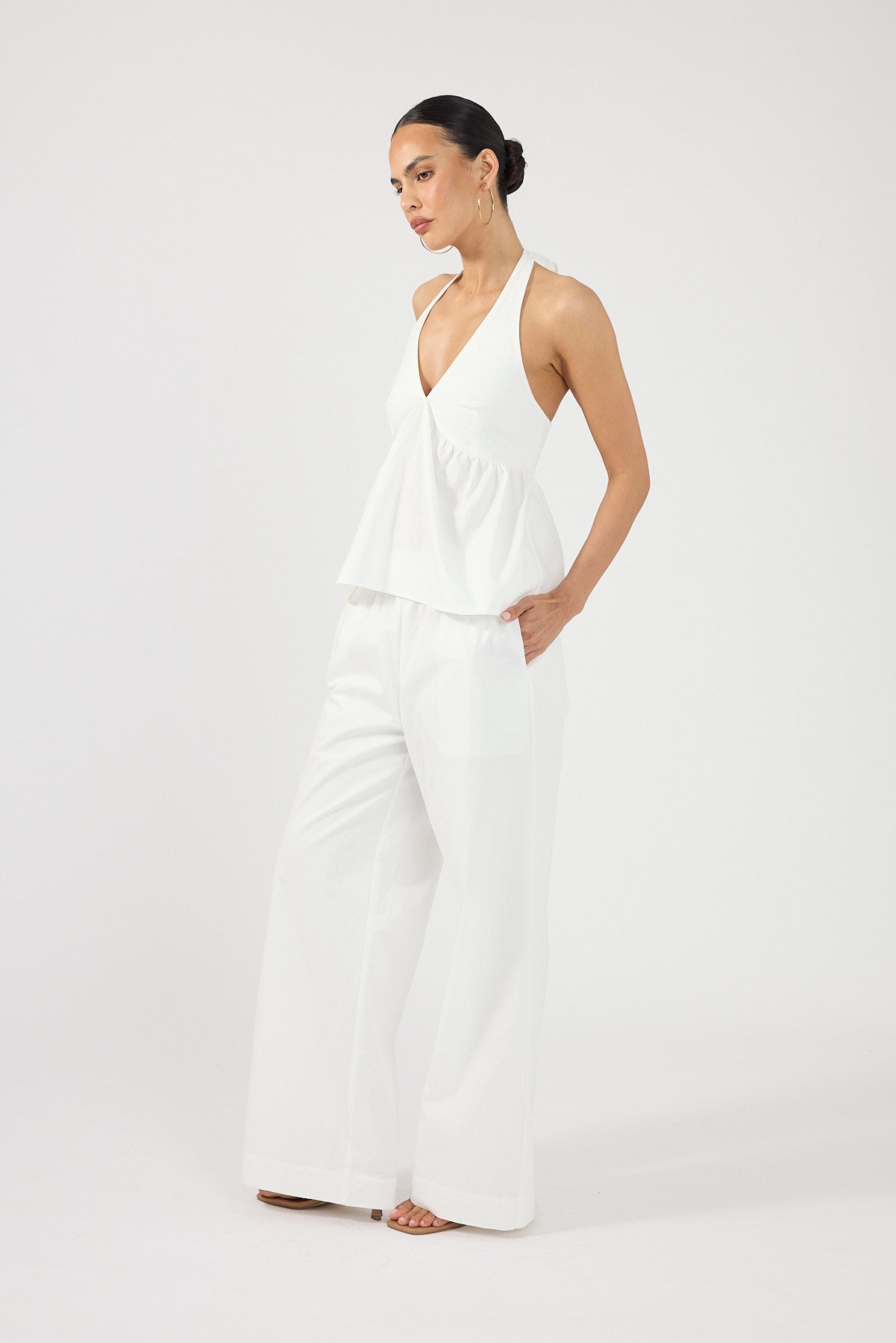 Perfect Stranger Zola Cotton Pant White
