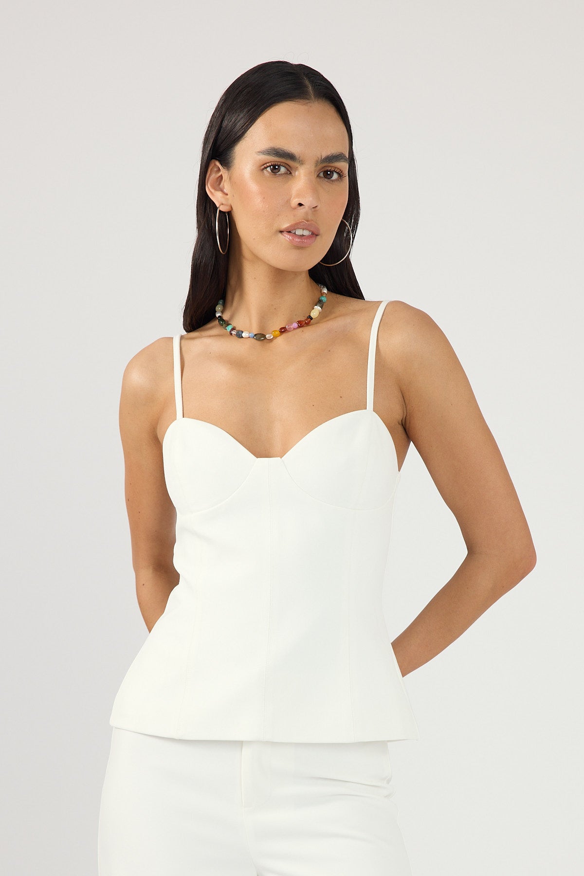 Perfect Stranger Vaila Bodice Top White